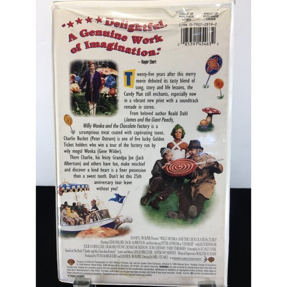 Vintage Willy Wonka & The Chocolate Factory VHS 1996 - 25th Anniversary - Picture 3 of 11